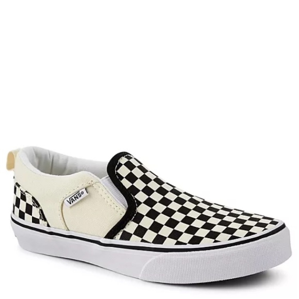 Vans Asher Checkerboard Slip on sneaker/shoe Size 2. NEW Kids.